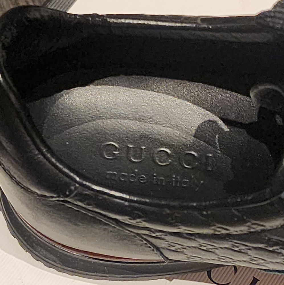Gucci Men's Size Black 10 SL73 Guccissima Leather Sneaker - Picture 3 of 10